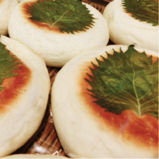 蓮根と大葉のおやき写真